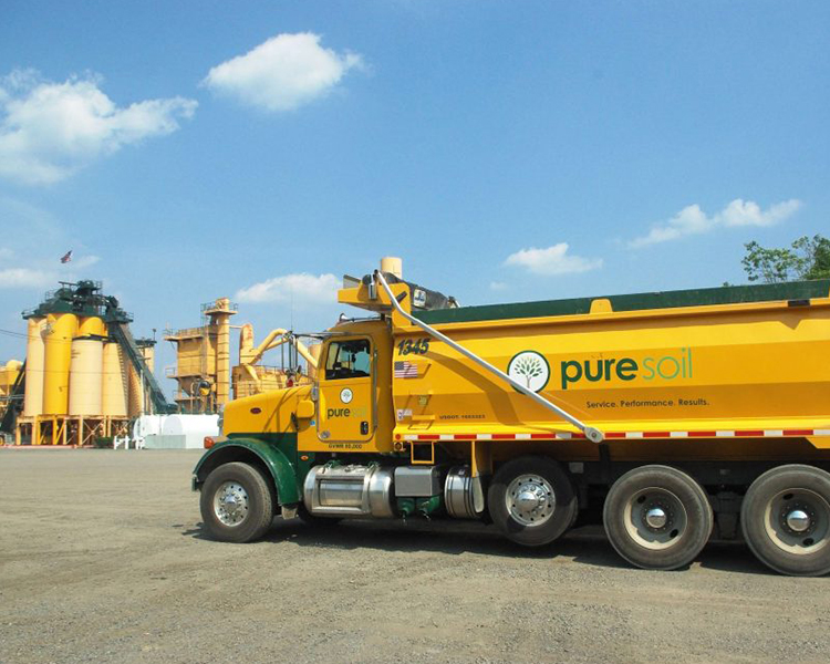 include recycling concrete, asphalt, rock, and blockPure Soil truck